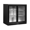 Tefcold Black Back Bar Bottle Cooler with Twin Sliding Door (DB201S)