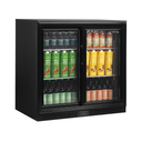Tefcold Black Back Bar Bottle Cooler with Twin Sliding Door (DB201S)